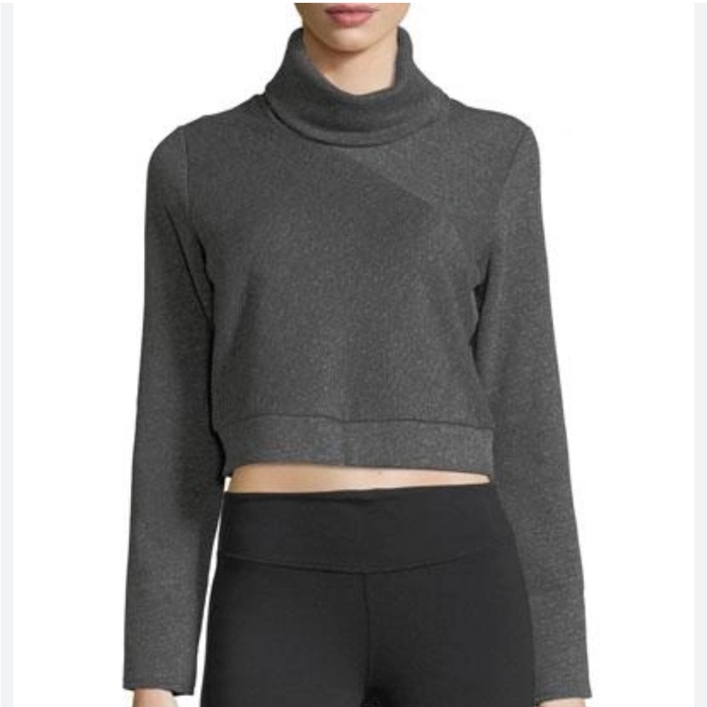 ALO YOGA
Soleil Long-sleeve Cropped Turtleneck Top